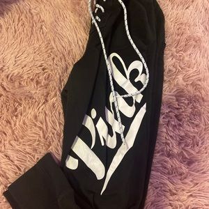 Victoria’s Secret- PINK- black and white joggers